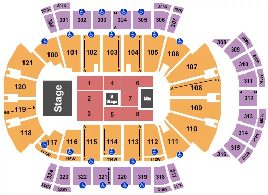 seating chart for VyStar Veterans Memorial Arena - Casting Crowns - eventticketscenter.com