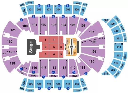 seating chart for VyStar Veterans Memorial Arena - Justin Timberlake - eventticketscenter.com