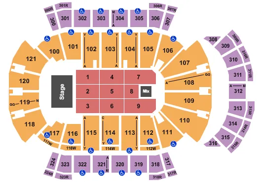 seating chart for VyStar Veterans Memorial Arena - Katt Williams - eventticketscenter.com