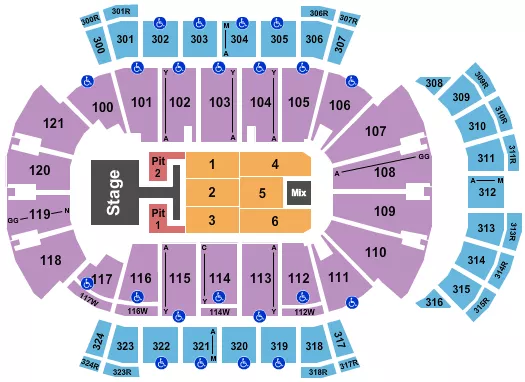 seating chart for VyStar Veterans Memorial Arena - Luke Bryan 2024 - eventticketscenter.com