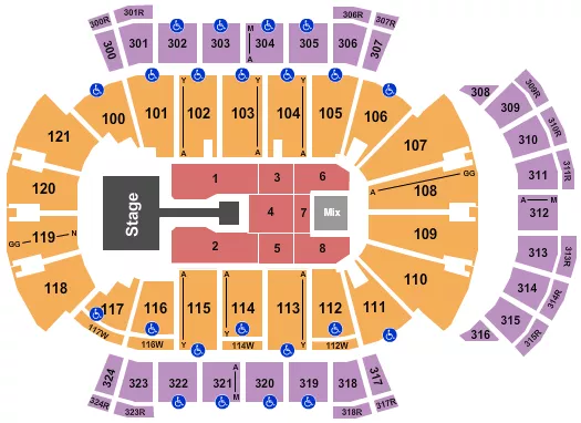 seating chart for VyStar Veterans Memorial Arena - Nicki Minaj - eventticketscenter.com