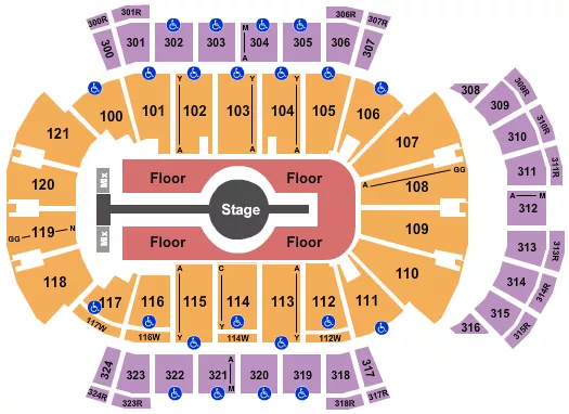 seating chart for VyStar Veterans Memorial Arena - Rod Wave - eventticketscenter.com