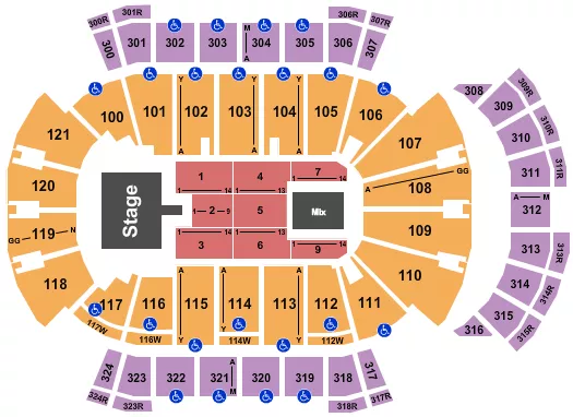 seating chart for VyStar Veterans Memorial Arena - Smashing Pumpkins - eventticketscenter.com