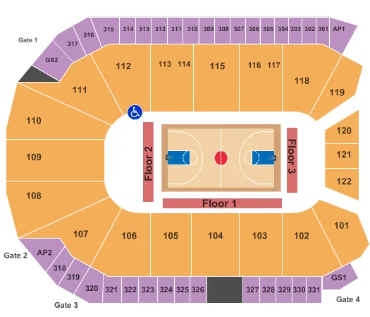 seating chart for WFCU Centre - Harlem Globetrotters - eventticketscenter.com