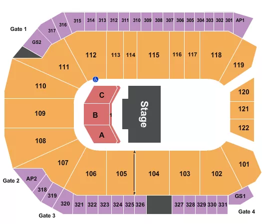 seating chart for WFCU Centre - Quarterhouse RSV - eventticketscenter.com