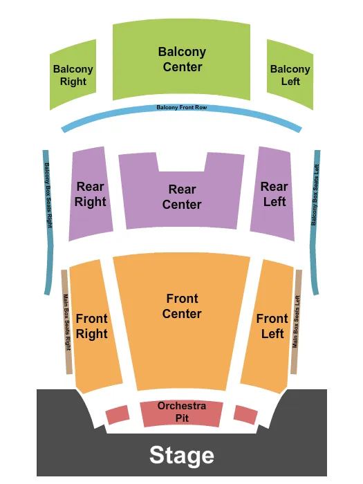 seating chart for McClaren Hall At Wachholz College Center - End Stage - eventticketscenter.com