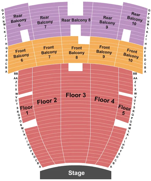seating chart for Waco Hall - Baylor University  - End Stage - eventticketscenter.com