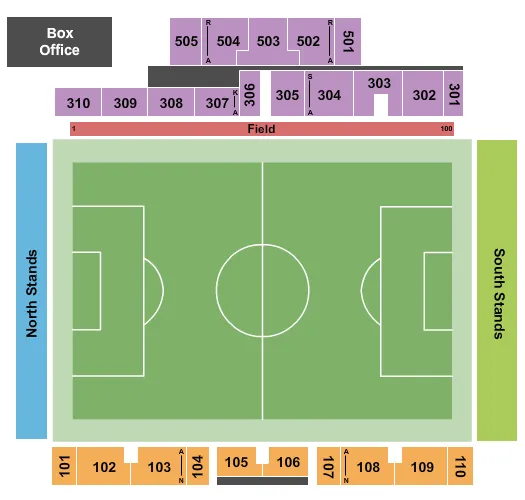 seating chart for WakeMed Soccer Park - Soccer 2 - eventticketscenter.com