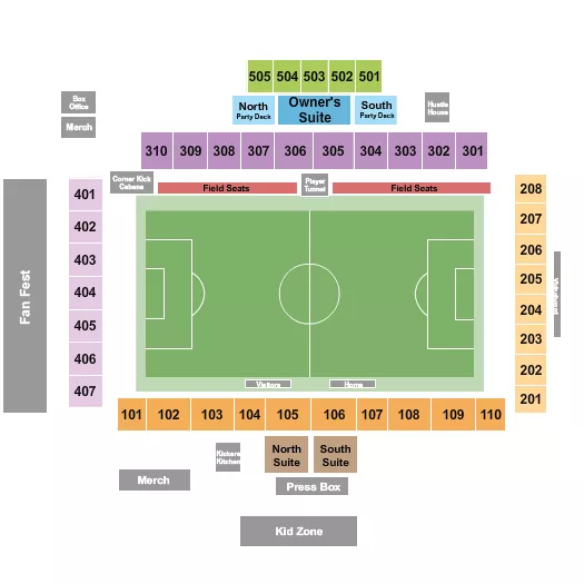 seating chart for WakeMed Soccer Park - Soccer 2 - eventticketscenter.com