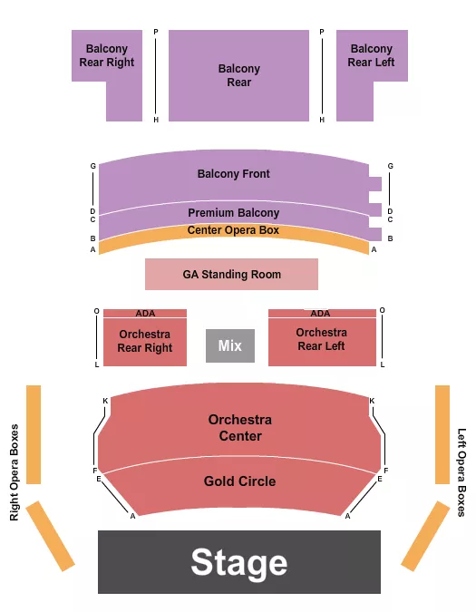 seating chart for District Music Hall - End Stage 4 - eventticketscenter.com