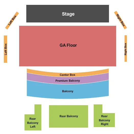 seating chart for District Music Hall - Endstage GA Floor 2 - eventticketscenter.com