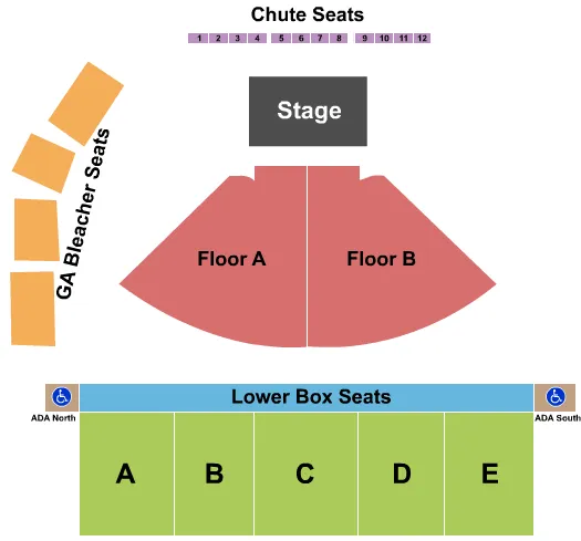 seating chart for Walla Walla County Fairgrounds - Endstage - eventticketscenter.com