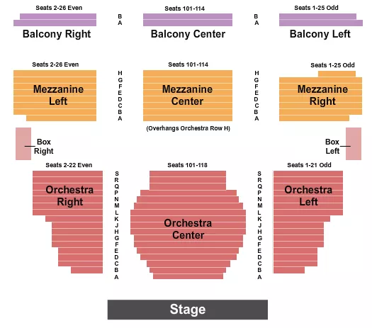 seating chart for Walter Kerr Theatre - Endstage - eventticketscenter.com