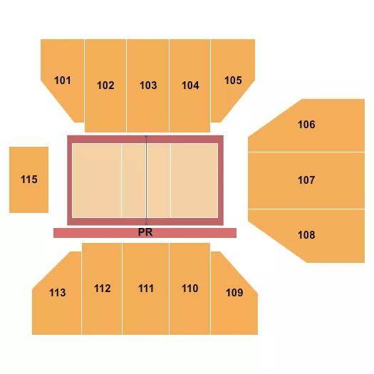 seating chart for Walter Pyramid - Volleyball - eventticketscenter.com