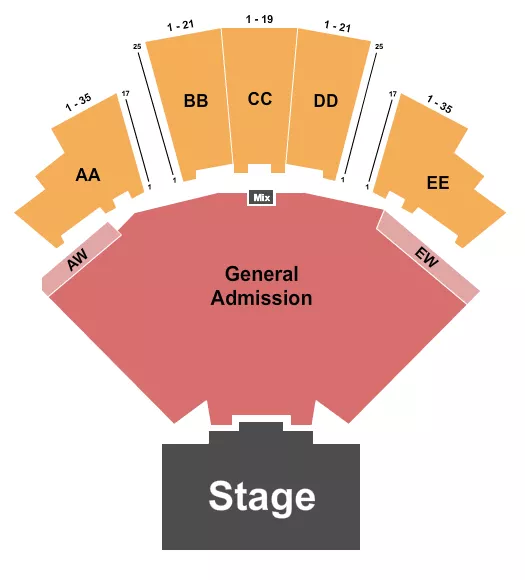 seating chart for Wamu Theater At Lumen Field Event Center - Endstage 3 - eventticketscenter.com