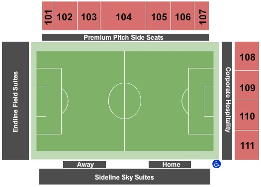 seating chart for Wanderer Grounds - Soccer - eventticketscenter.com