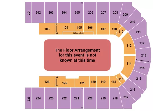 seating chart for Upstate Medical University Arena at Onondaga County War Memorial - Generic Floor 2 - eventticketscenter.com