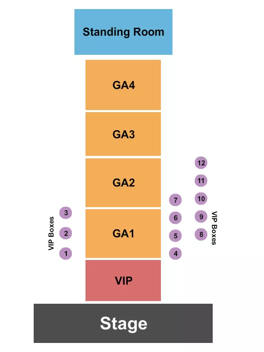 seating chart for Warehouse Live Midtown - GA/VIP/Tables - eventticketscenter.com