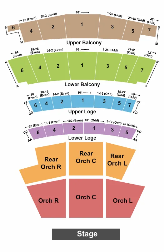 seating chart for Warfield - Endstage - Full RSV - eventticketscenter.com