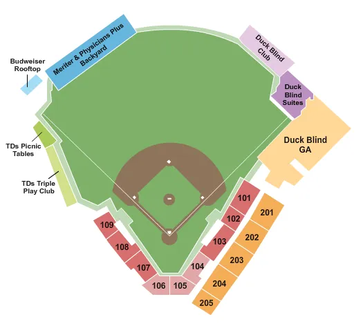 seating chart for Warner Park - WI - Baseball 2020 - eventticketscenter.com