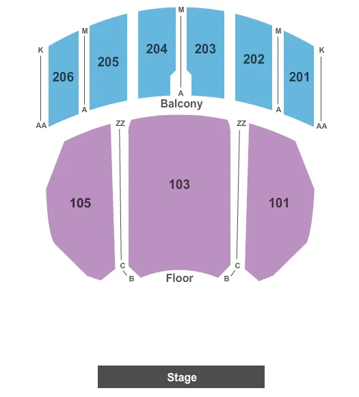 seating chart for Warner Theatre - PA - End Stage - eventticketscenter.com