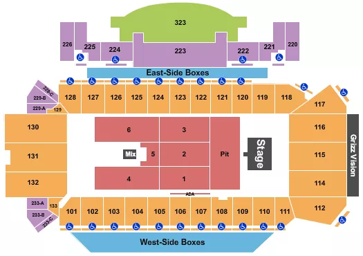 seating chart for Washington/Grizzly Stadium - Pearl Jam - eventticketscenter.com