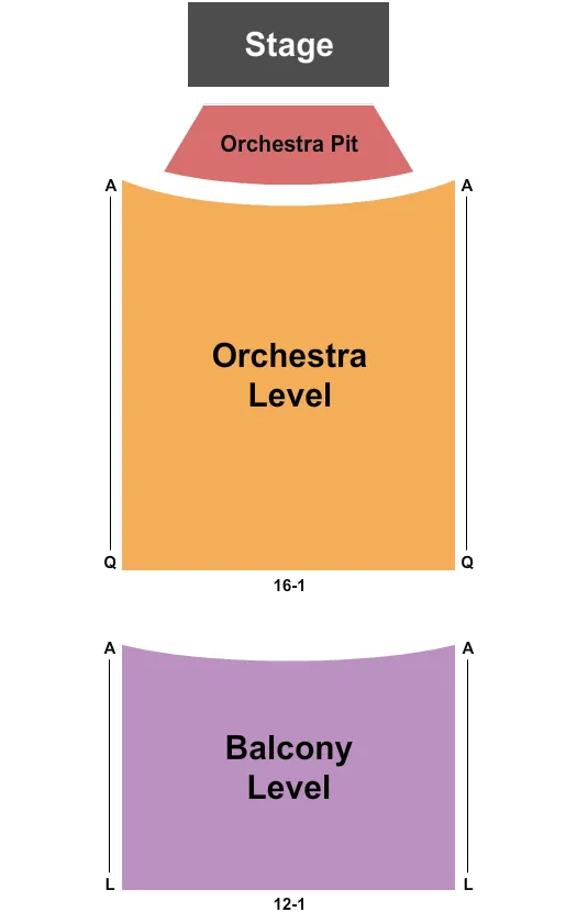 seating chart for Wayne Theatre - VA - End Stage - eventticketscenter.com