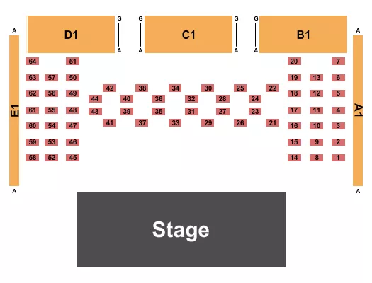 seating chart for We-Ko-Pa Casino Resort Ballroom - Endstage Tables - eventticketscenter.com