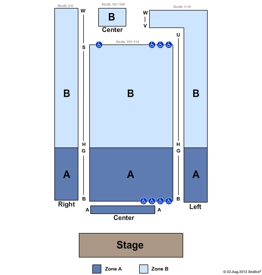 seating chart for Wealthy Theatre - Endstage-Zone - eventticketscenter.com