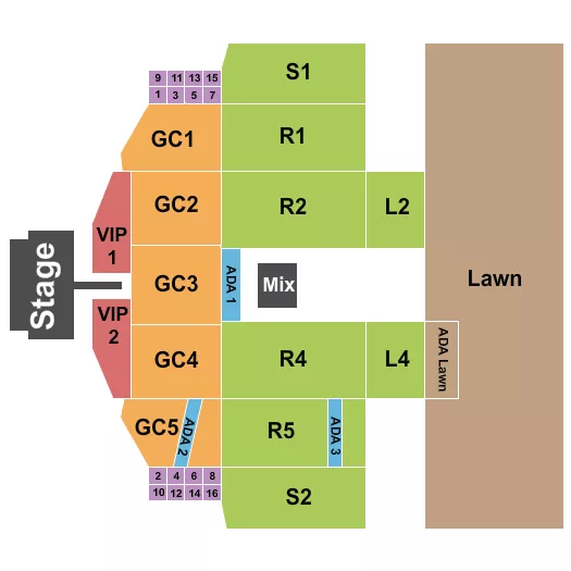 Tim McGraw Seating Map