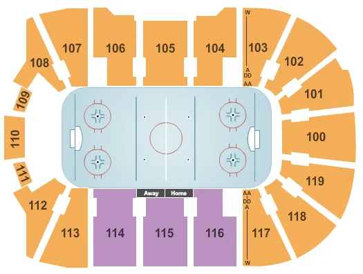 seating chart for Total Mortgage Arena - Hockey - eventticketscenter.com