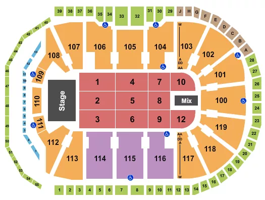seating chart for Total Mortgage Arena - Katt Williams - eventticketscenter.com