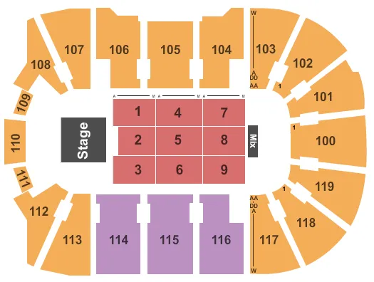 seating chart for Total Mortgage Arena - Theresa Caputo - eventticketscenter.com
