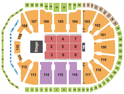 seating chart for Total Mortgage Arena - Theresa Caputo - eventticketscenter.com