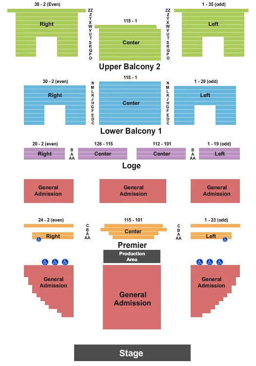 seating chart for Wellmont Theatre - Michael Franti - eventticketscenter.com