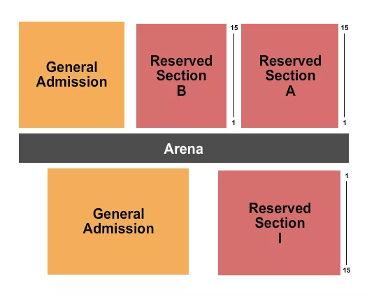 seating chart for Wells Arena at CiCo Park - Rodeo - eventticketscenter.com
