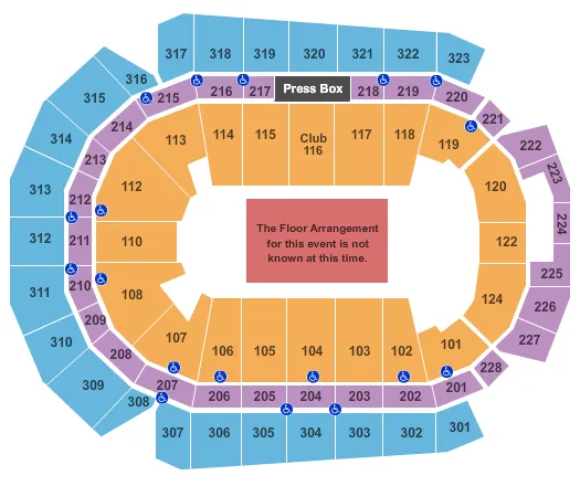 seating chart for Wells Fargo Arena - IA - Generic Floor - eventticketscenter.com