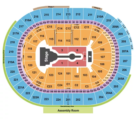 seating chart for Xfinity Mobile Arena - Cardi B - eventticketscenter.com