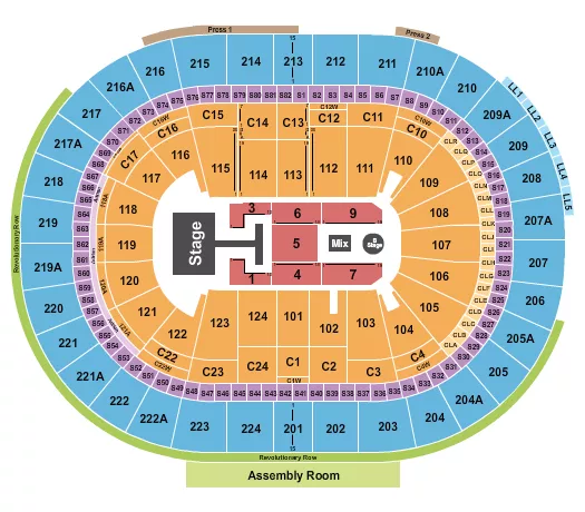 seating chart for Xfinity Mobile Arena - Disney Descendants - eventticketscenter.com