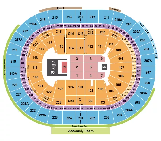 seating chart for Xfinity Mobile Arena - Doja Cat - eventticketscenter.com
