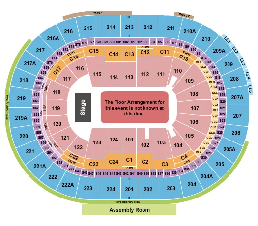 seating chart for Wells Fargo Center - PA - Generic Floor - eventticketscenter.com