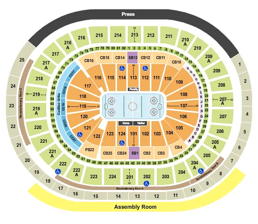 Hockey Seating Map