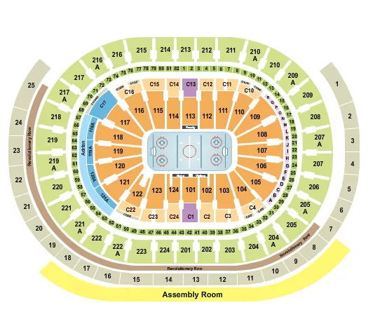 seating chart for Wells Fargo Center - PA - Hockey Rows - eventticketscenter.com