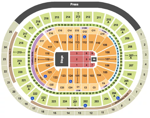 seating chart for Wells Fargo Center - PA - Jingle Ball - eventticketscenter.com