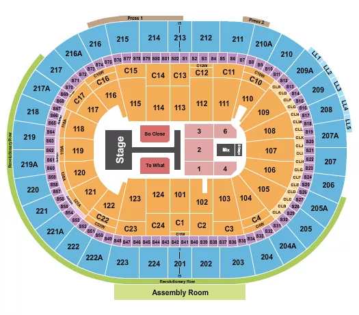 seating chart for Wells Fargo Center - PA - Tate McRae - eventticketscenter.com