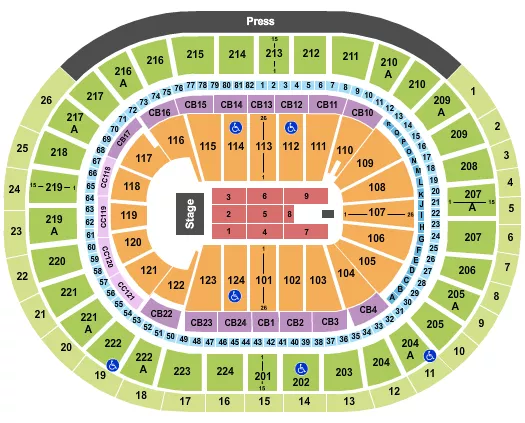 Seating Charts  Wells Fargo Center