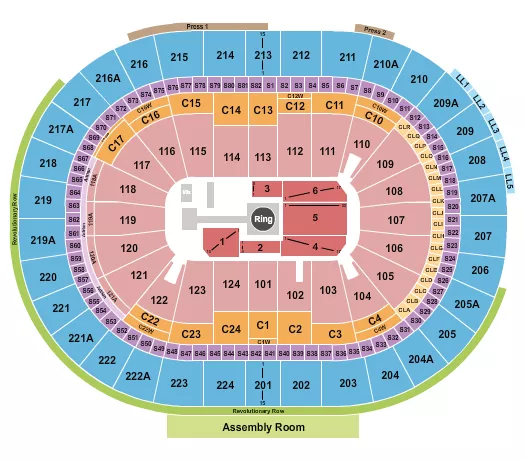 seating chart for Wells Fargo Center - PA - MMA - eventticketscenter.com