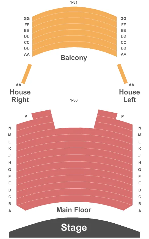 seating chart for Wentz Concert Hall - End Stage - eventticketscenter.com