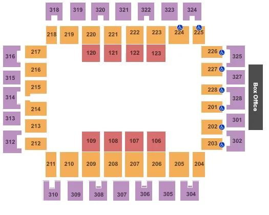 seating chart for Wesbanco Arena - Open Floor - eventticketscenter.com