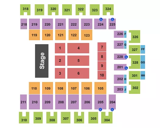 Godsmack Seating Map